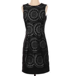 White House Black Market laser cut patterned sleeveless dress size 0
